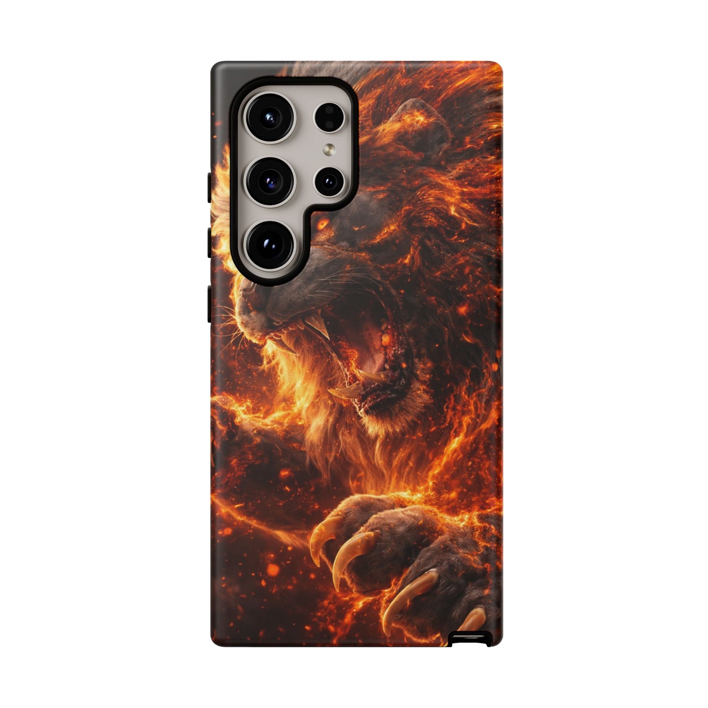 Fire Lion Phone Case — Fierce Flaming Lion Armor for Smartphones