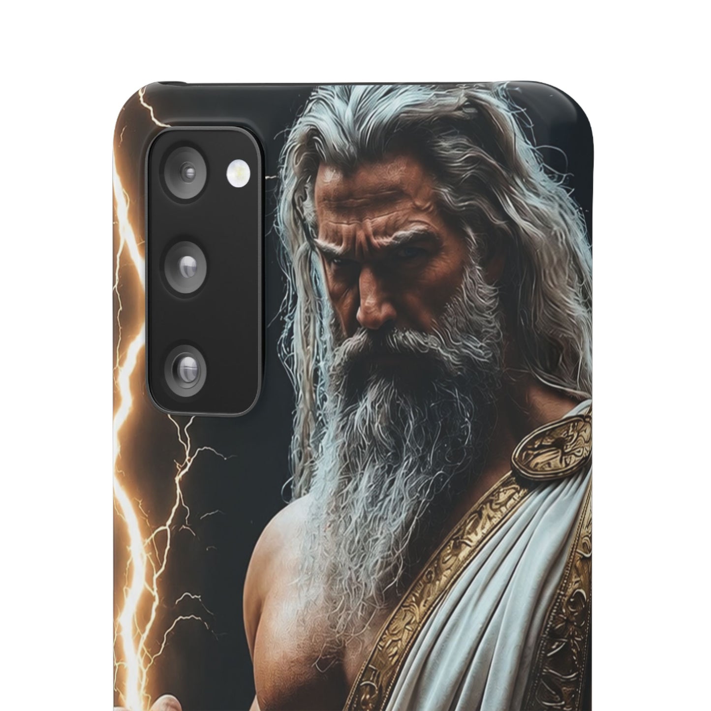 Zeus Lightning Phone Case — Mythic God Portrait Snap Case