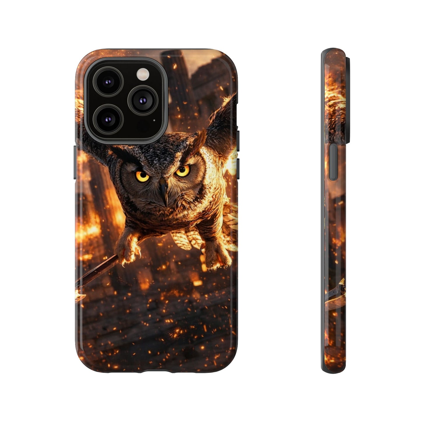 Owl in Flames Phone Case