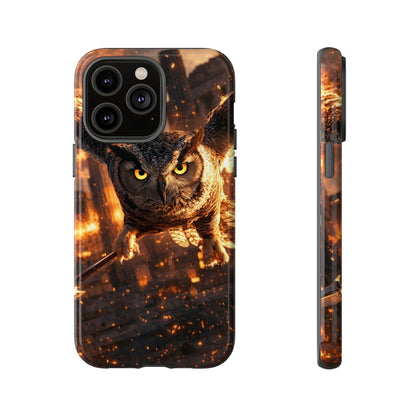 Owl in Flames Phone Case
