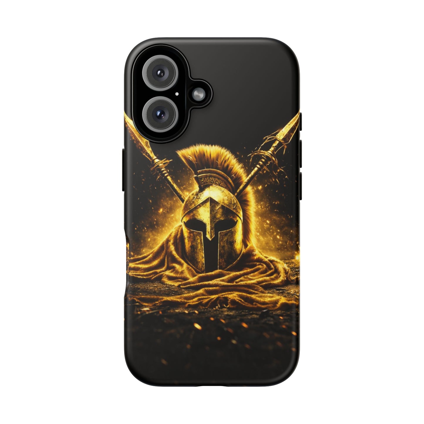 Spartan Helmet Gold Phone Case - Tough Warrior Armor Phone Cover