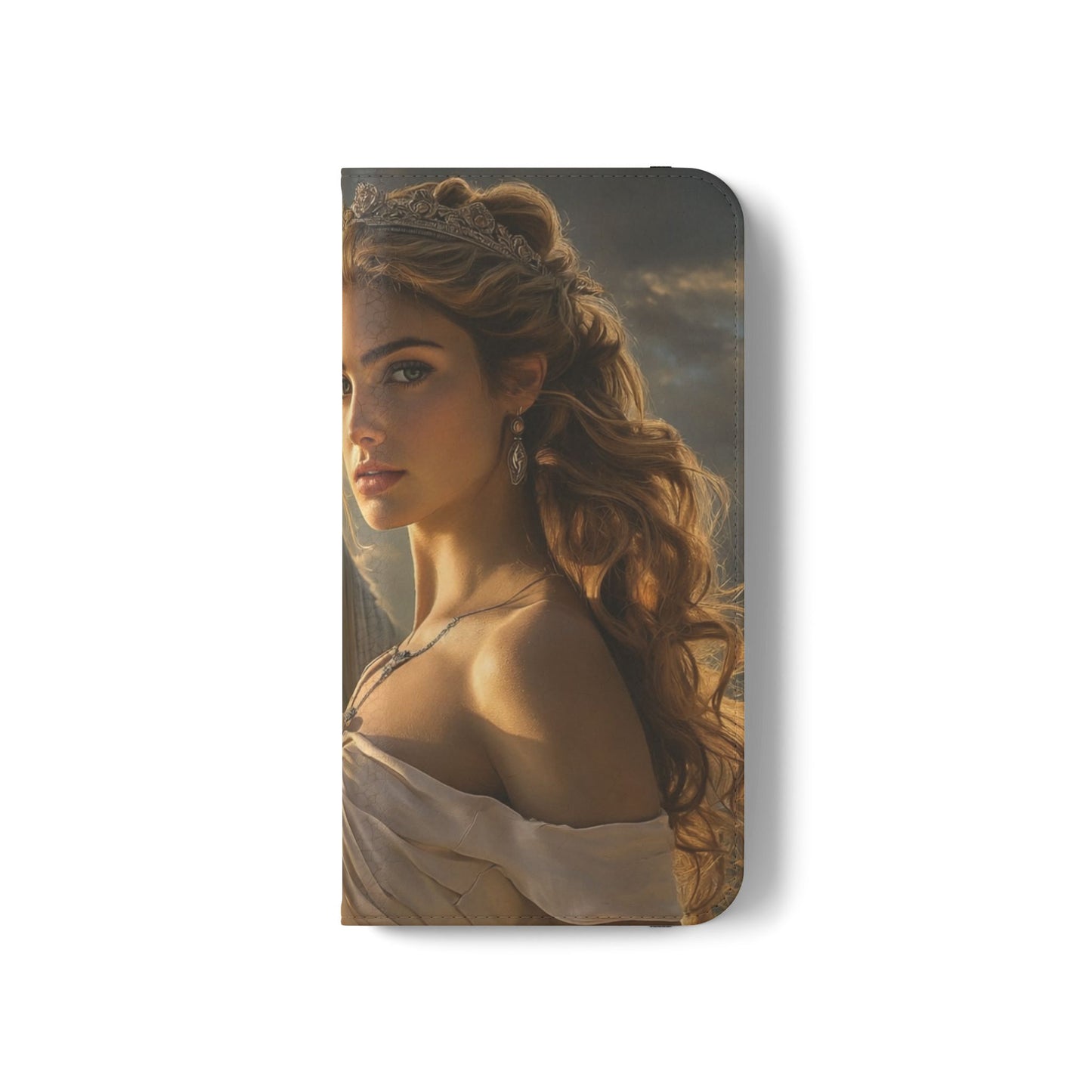 Roman Goddess Horse Portrait Flip Case — Vintage Mythic Phone Wallet