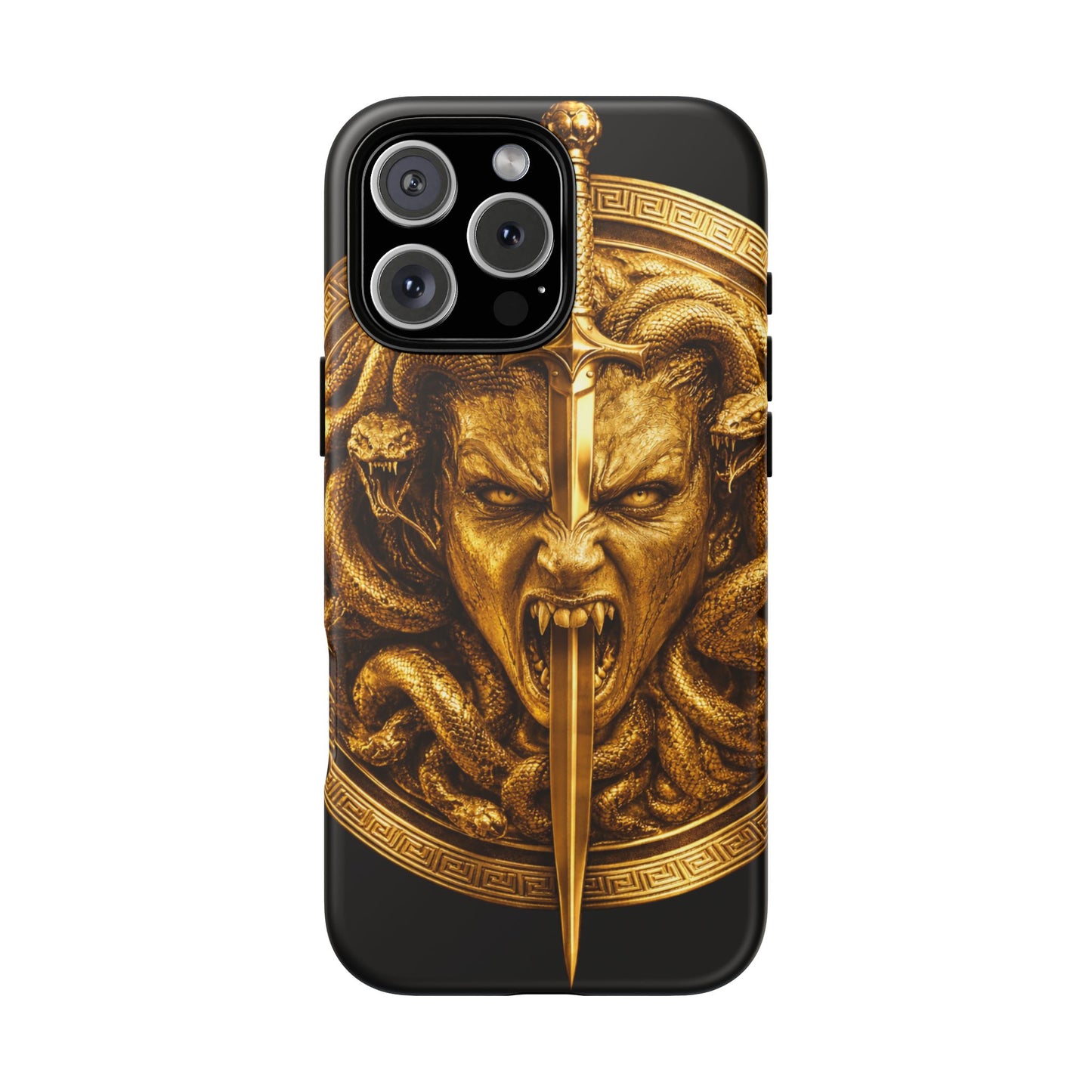 Phone Case — Gold Medusa Dagger Armor iPhone Cover
