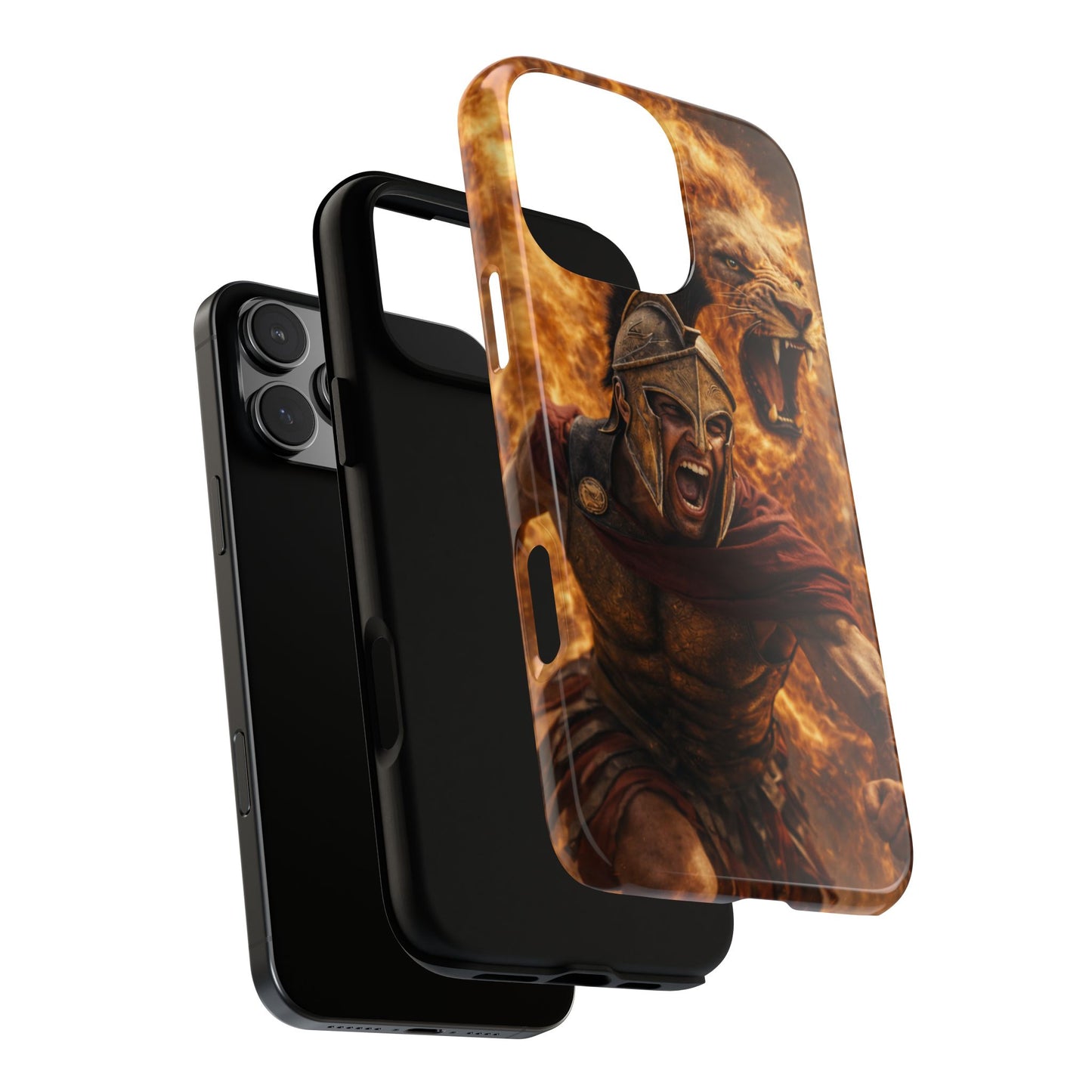 Spartan Lion Phone Case – Fierce Warrior Armor iPhone Case
