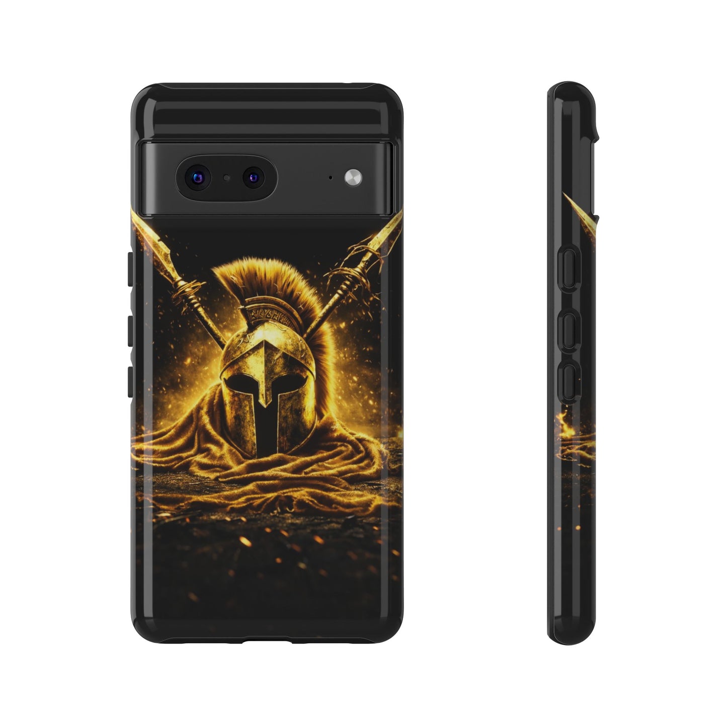 Spartan Helmet Gold Phone Case - Tough Warrior Armor Phone Cover