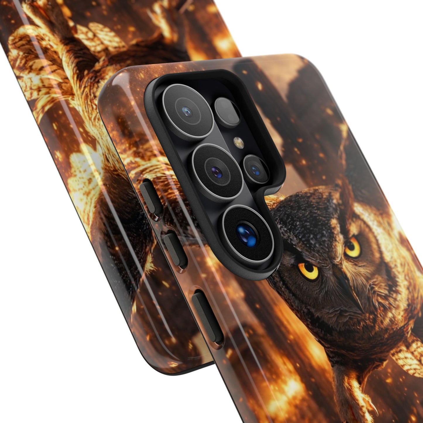 Owl in Flames Phone Case