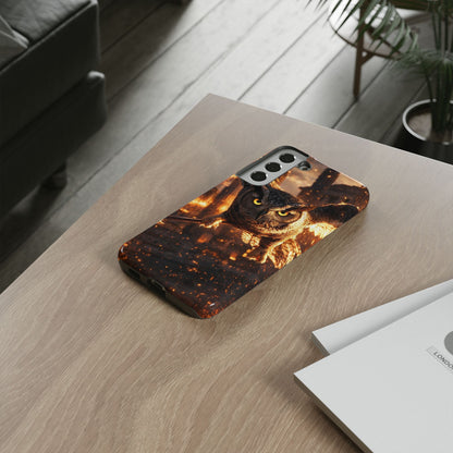 Owl in Flames Phone Case