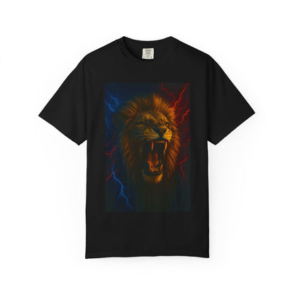 Roaring Lion Graphic T-Shirt — Electric Neon Mane Tee