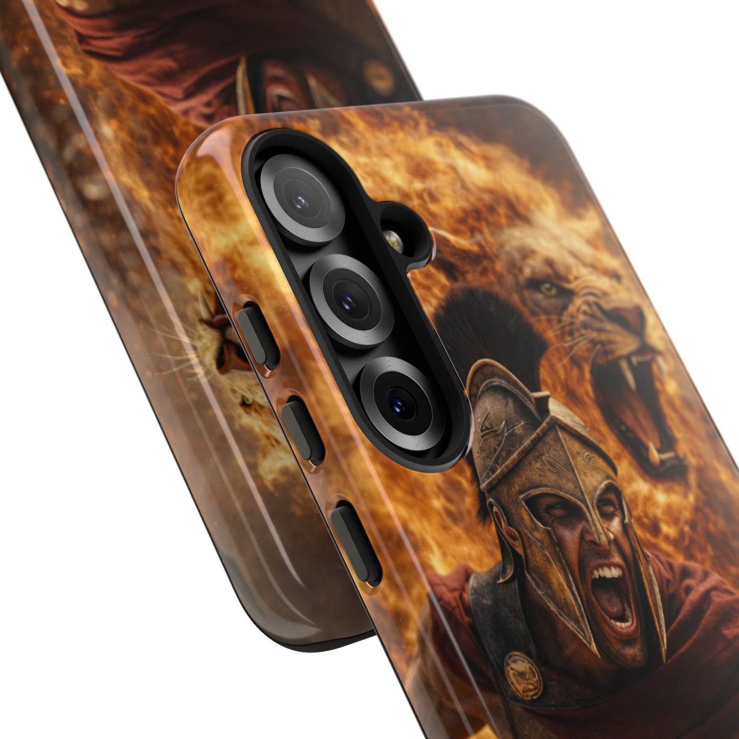 Spartan Lion Phone Case – Fierce Warrior Armor iPhone Case