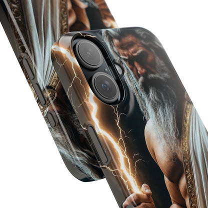 Zeus Lightning Phone Case — Mythic God Portrait Snap Case