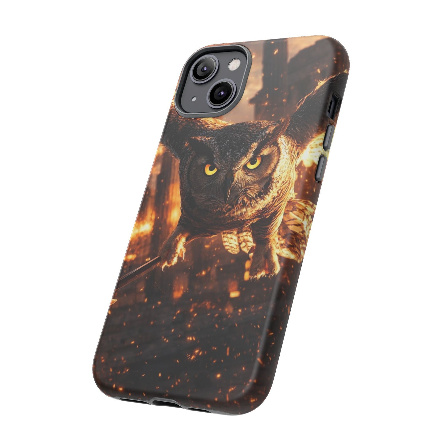 Owl in Flames Phone Case