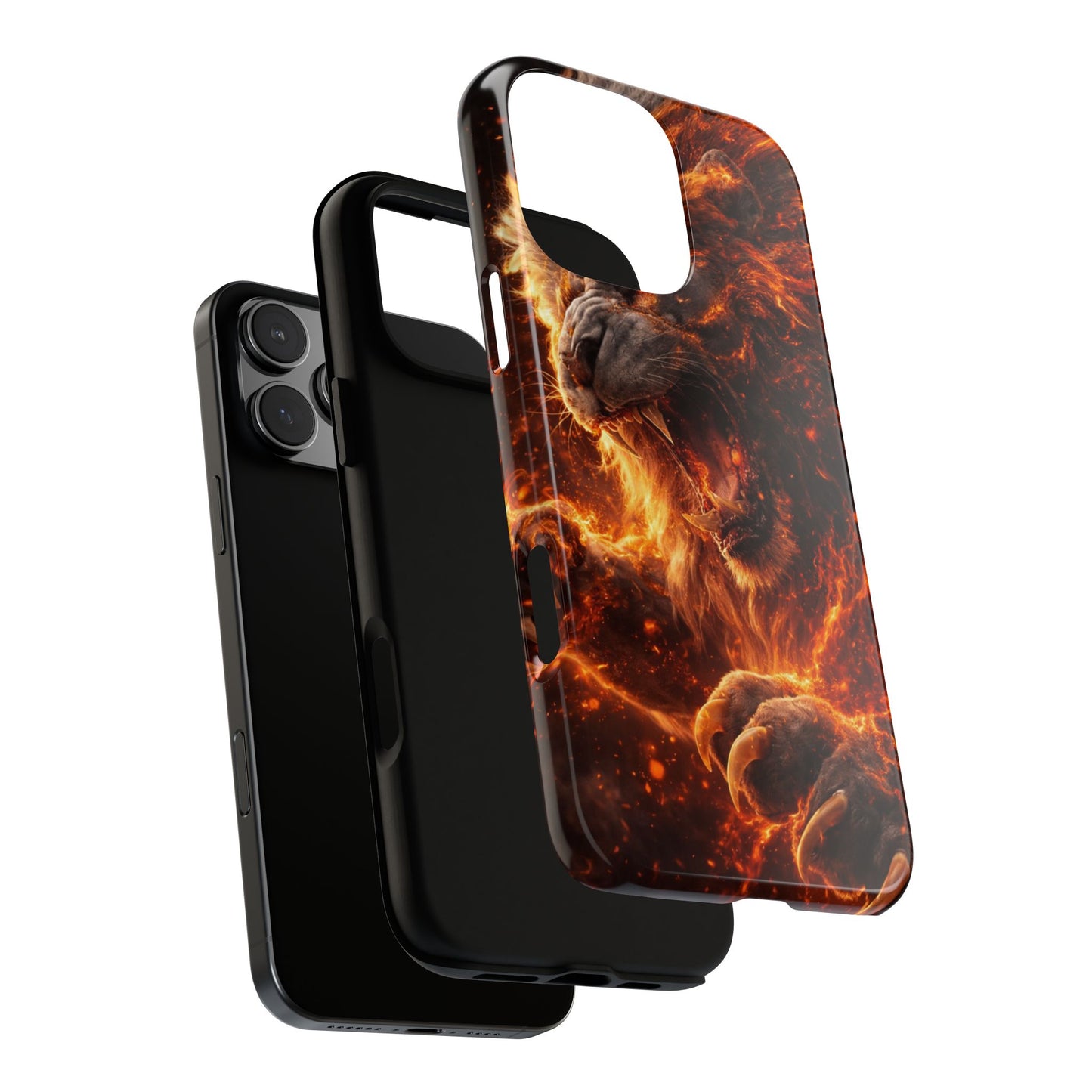 Fire Lion Phone Case — Fierce Flaming Lion Armor for Smartphones