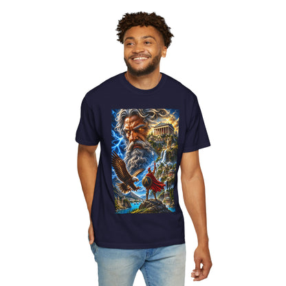 Greek Mythology T-Shirt — Zeus Lightning God Design