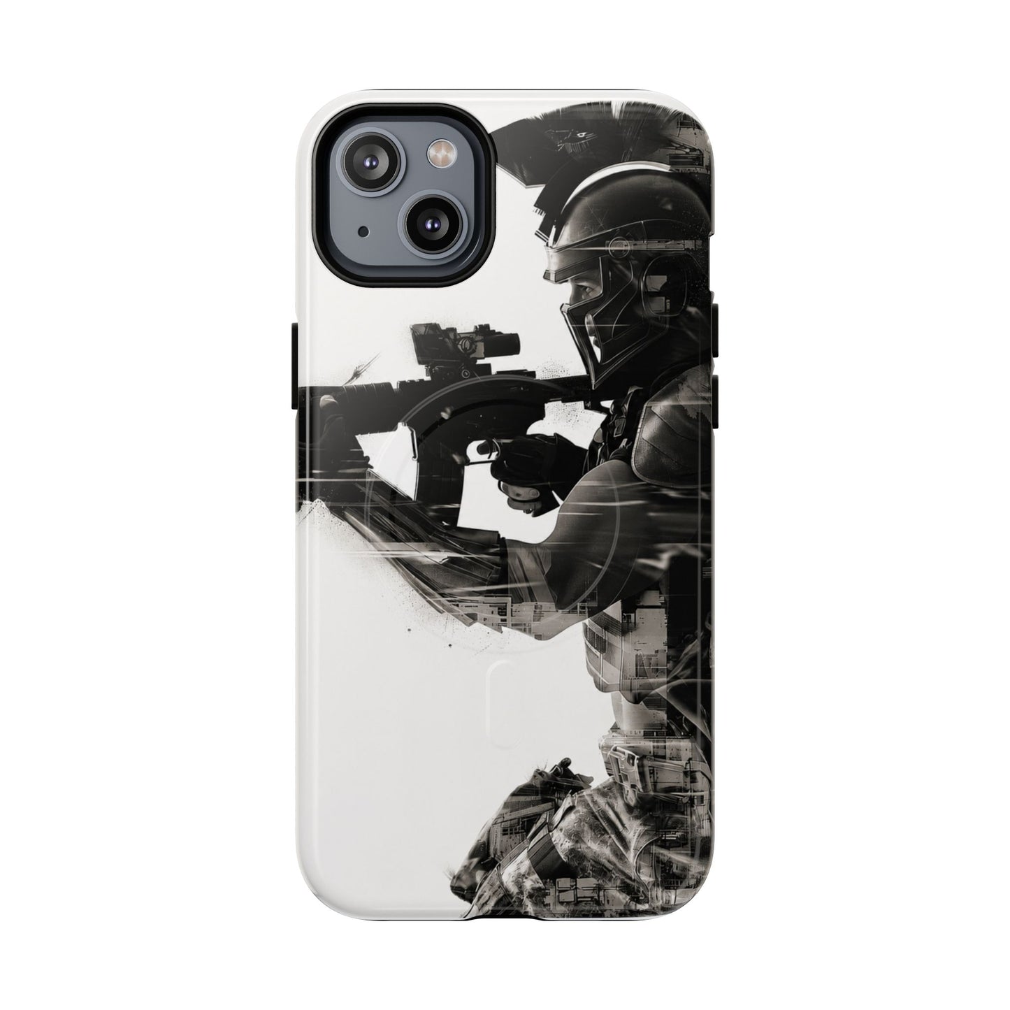 Tough Magnetic Case — Tactical Soldier Silhouette iPhone Cover