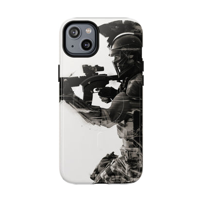 Tough Magnetic Case — Tactical Soldier Silhouette iPhone Cover