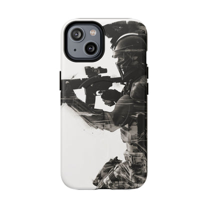 Tough Magnetic Case — Tactical Soldier Silhouette iPhone Cover
