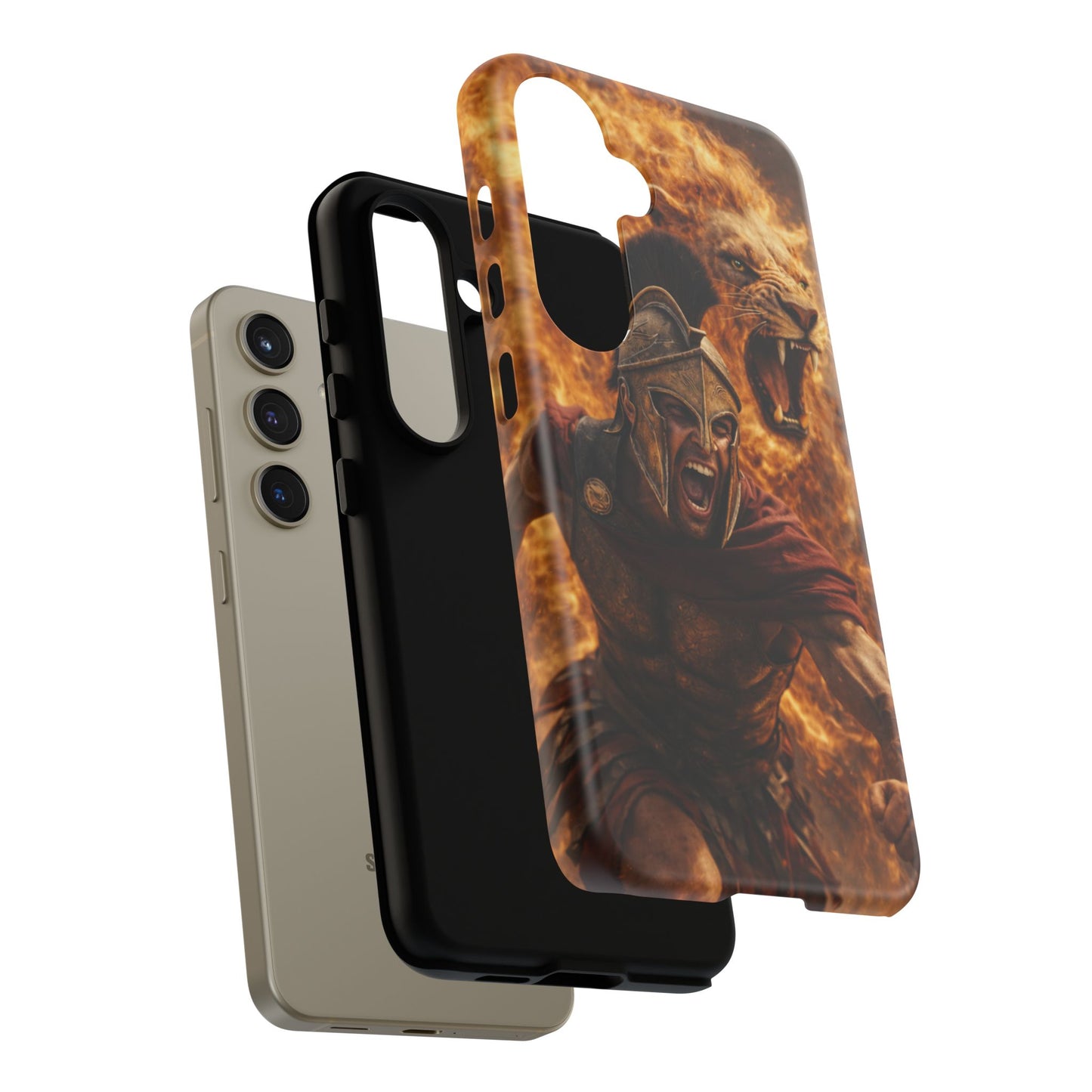 Spartan Lion Phone Case – Fierce Warrior Armor iPhone Case