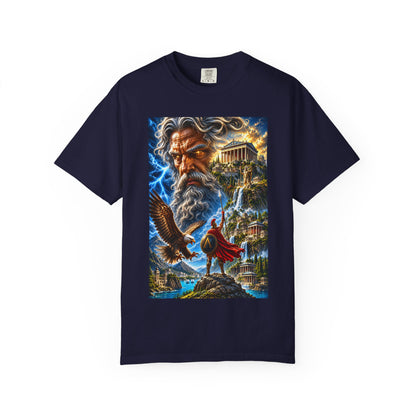 Greek Mythology T-Shirt — Zeus Lightning God Design