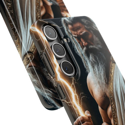 Zeus Lightning Phone Case — Mythic God Portrait Snap Case