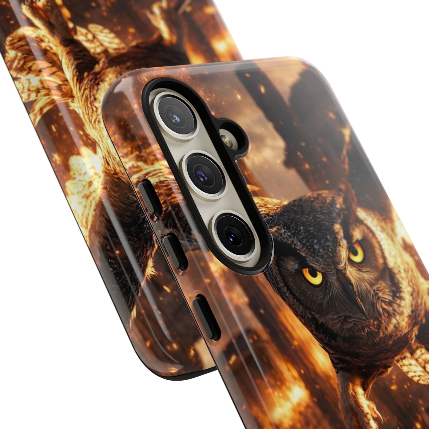 Owl in Flames Phone Case