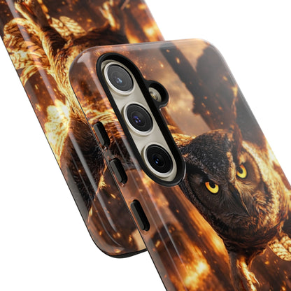 Owl in Flames Phone Case