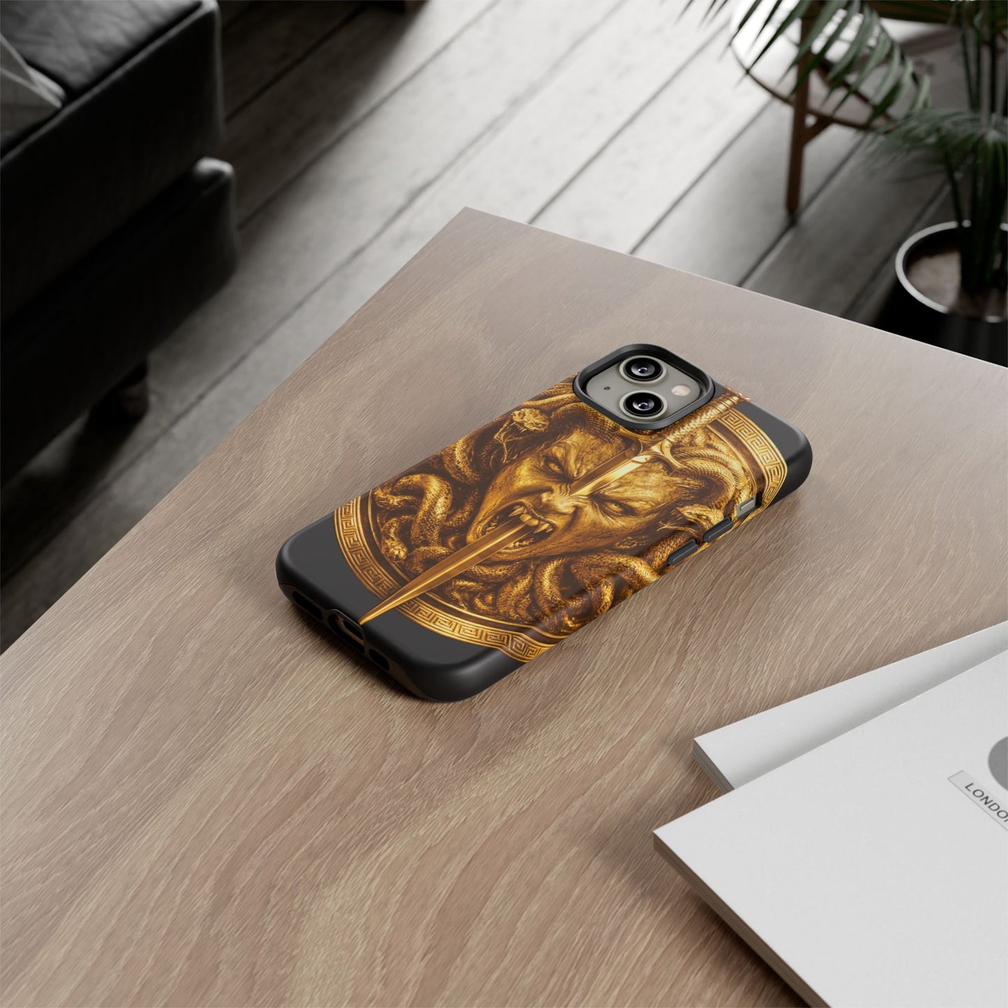Phone Case — Gold Medusa Dagger Armor iPhone Cover