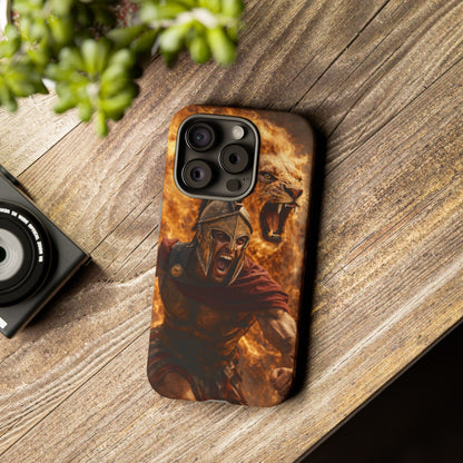 Spartan Lion Phone Case – Fierce Warrior Armor iPhone Case