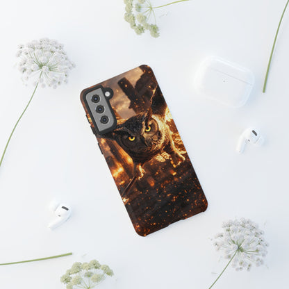 Owl in Flames Phone Case