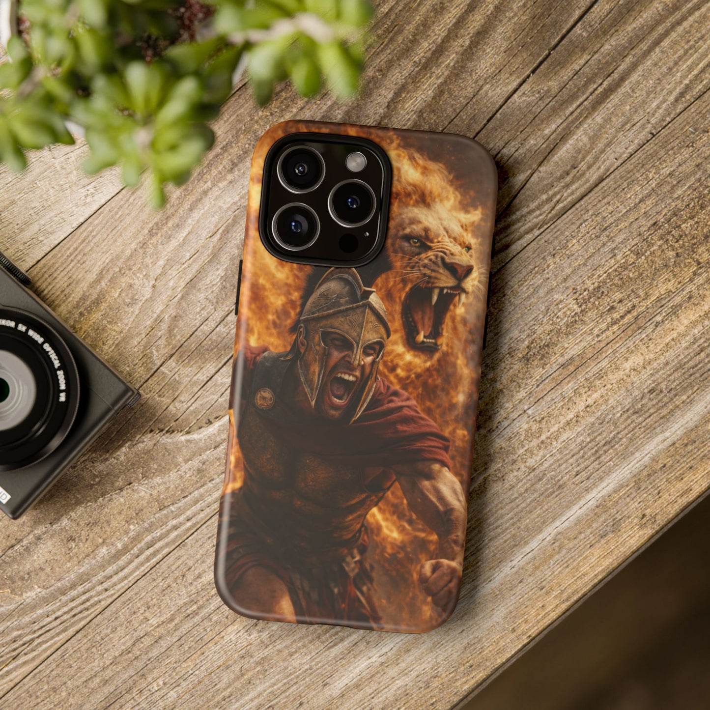 Spartan Lion Phone Case – Fierce Warrior Armor iPhone Case