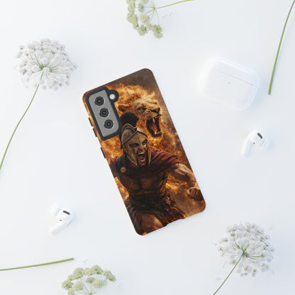 Spartan Lion Phone Case – Fierce Warrior Armor iPhone Case