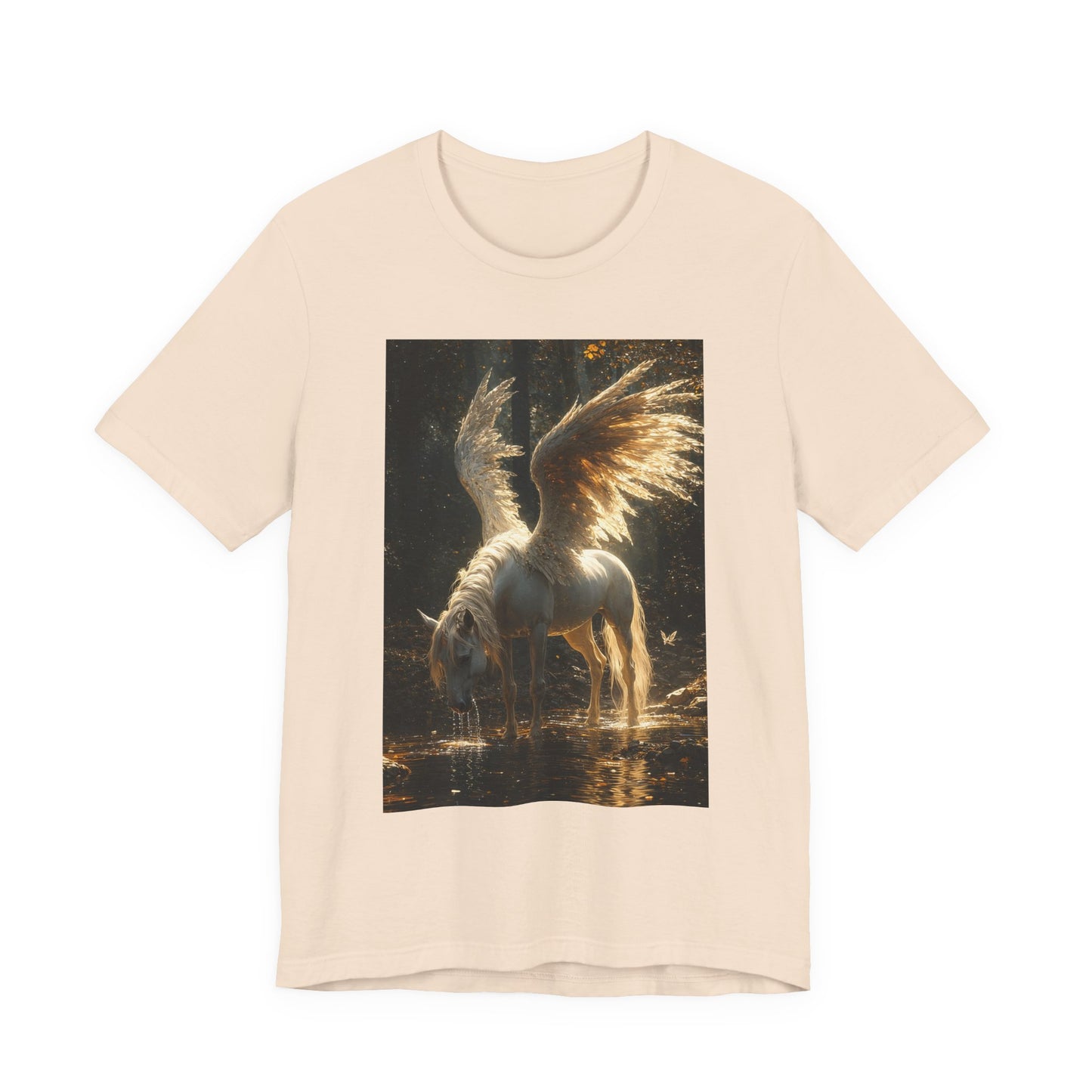 Pegasus Art Tee — Golden Winged Horse Graphic T-Shirt