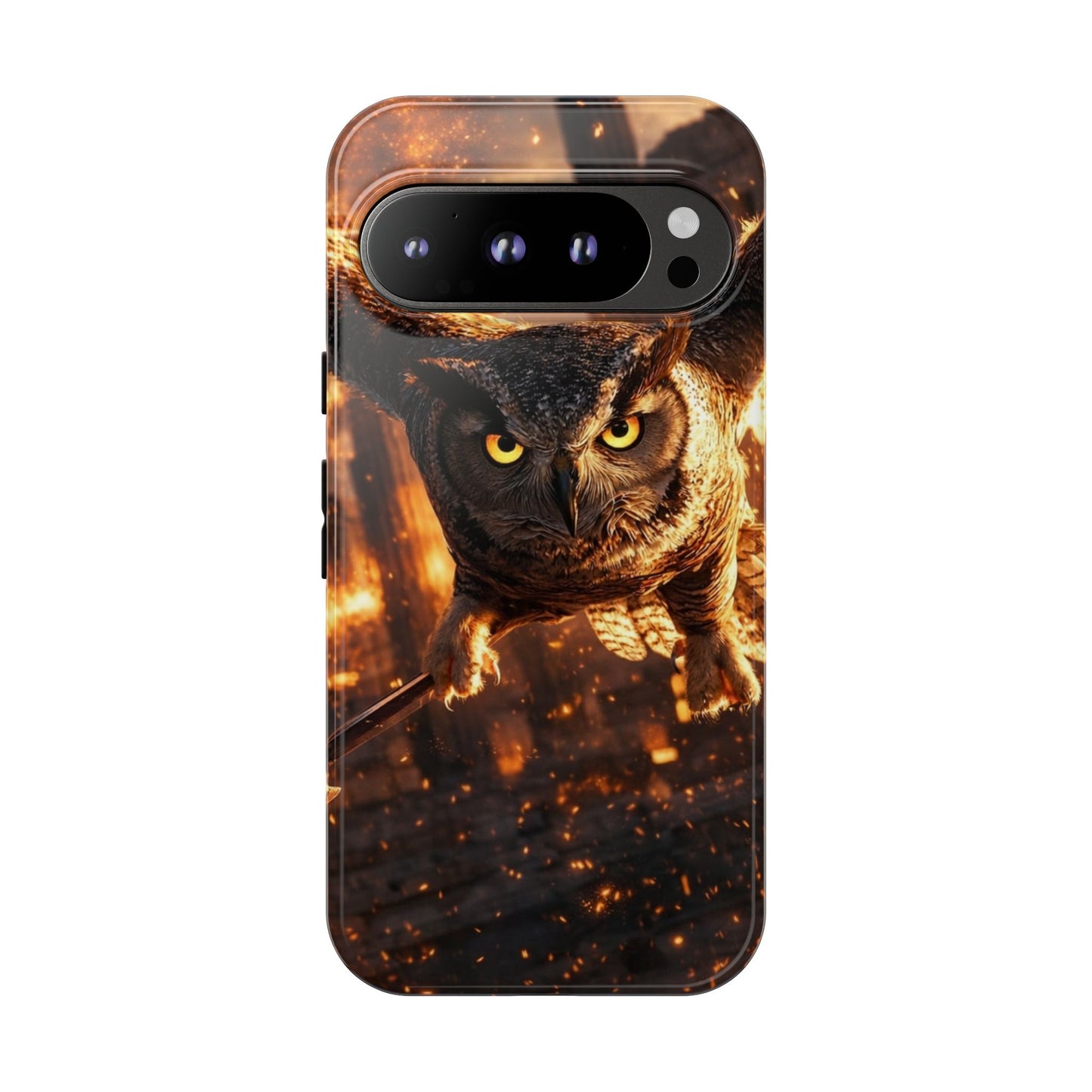 Owl in Flames Phone Case