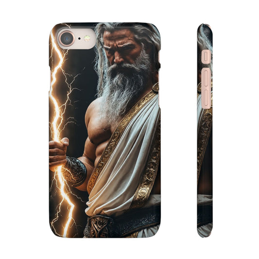 Zeus Lightning Phone Case — Mythic God Portrait Snap Case