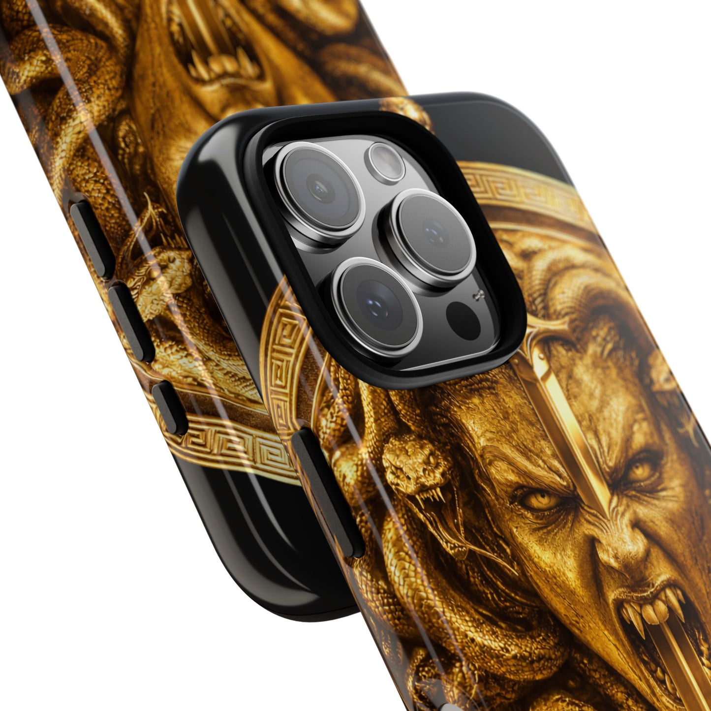 Phone Case — Gold Medusa Dagger Armor iPhone Cover