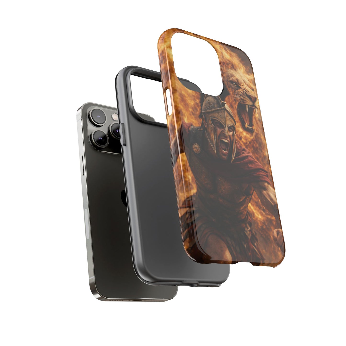 Spartan Lion Phone Case – Fierce Warrior Armor iPhone Case