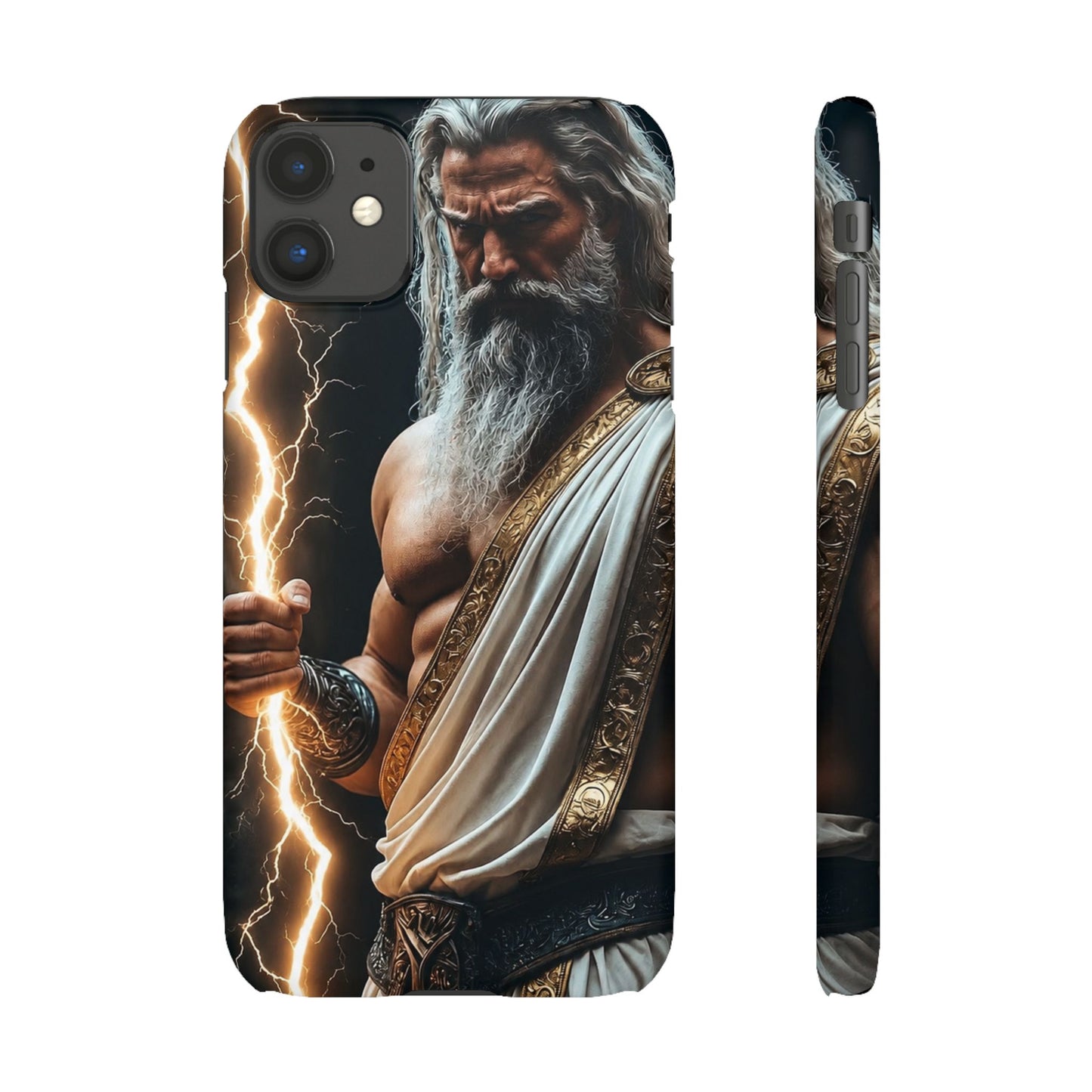 Zeus Lightning Phone Case — Mythic God Portrait Snap Case