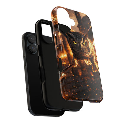 Owl in Flames Phone Case