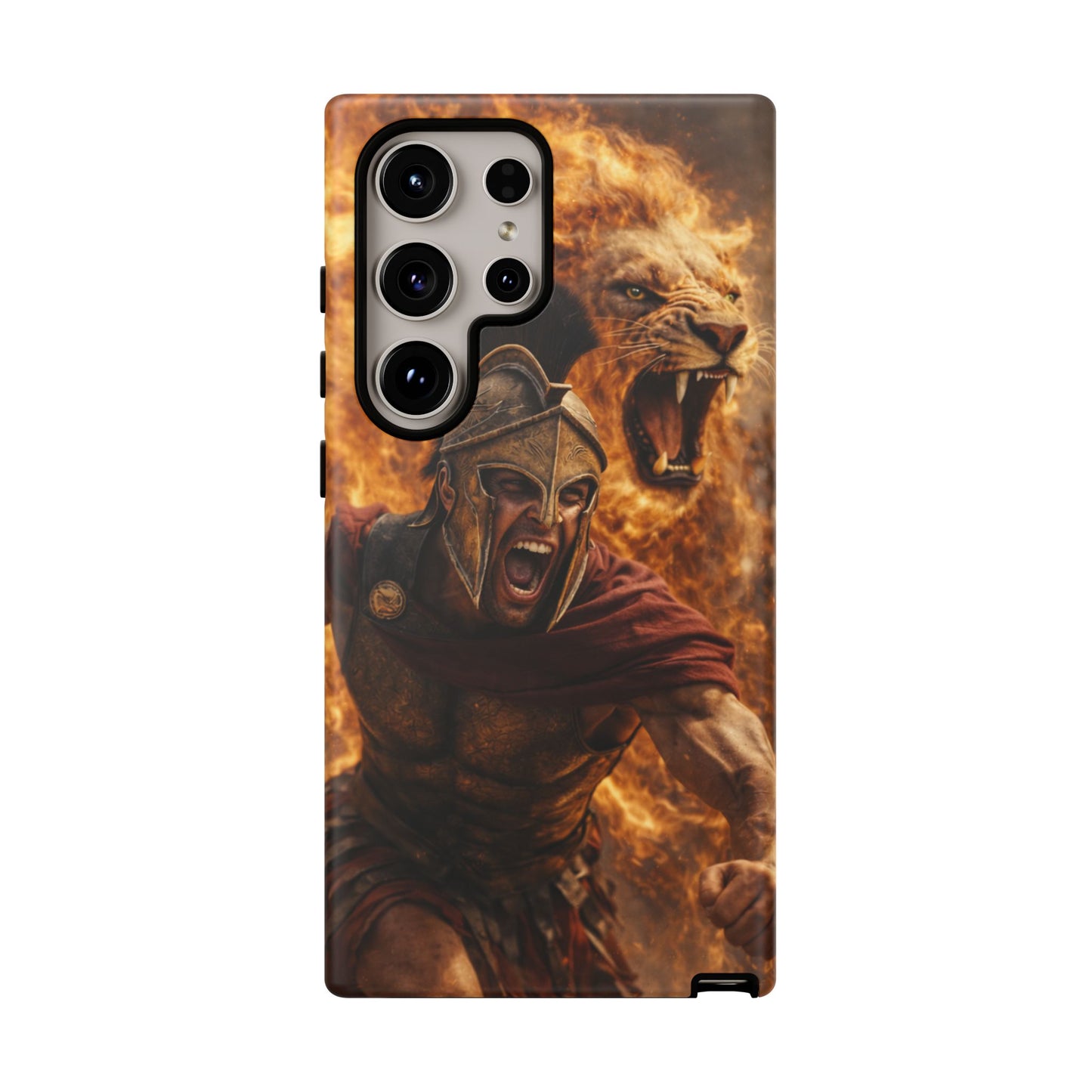Spartan Lion Phone Case – Fierce Warrior Armor iPhone Case