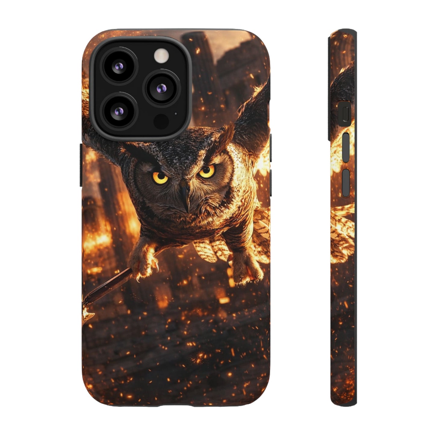 Owl in Flames Phone Case