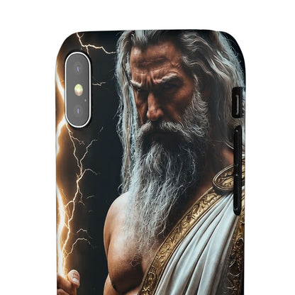 Zeus Lightning Phone Case — Mythic God Portrait Snap Case