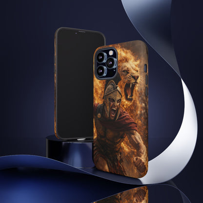Spartan Lion Phone Case – Fierce Warrior Armor iPhone Case
