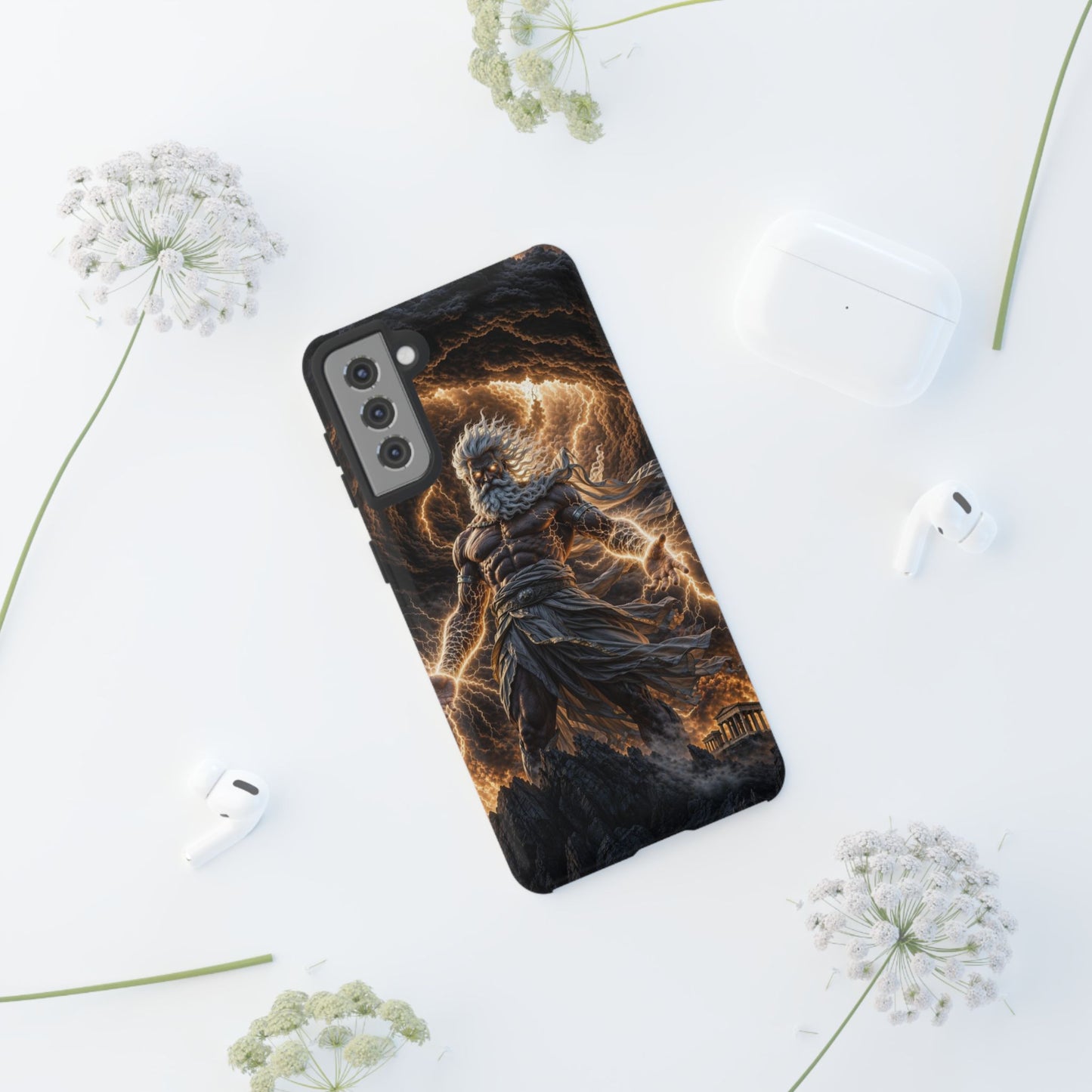 Mythic Thunder God Phone Case — Lightning Warrior Tough Protective Cover