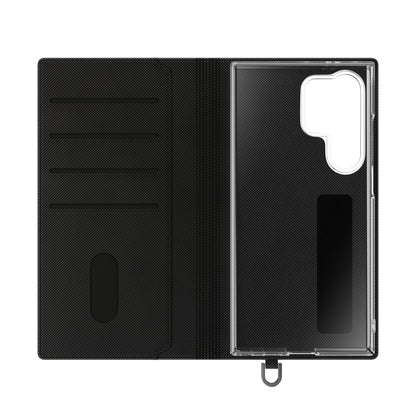 Wolf at Moonlit Ruins Flip Case — Mystical Nightscape Phone Wallet