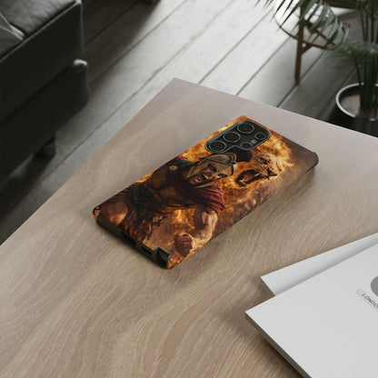 Spartan Lion Phone Case – Fierce Warrior Armor iPhone Case