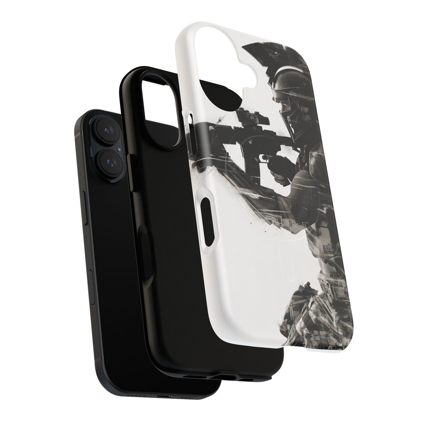 Tough Magnetic Case — Tactical Soldier Silhouette iPhone Cover