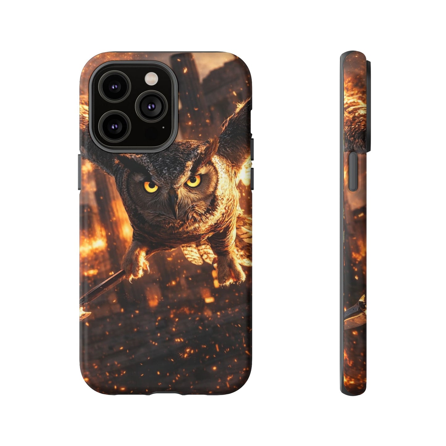 Owl in Flames Phone Case