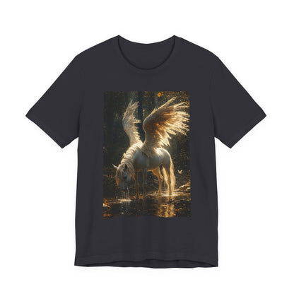 Pegasus Art Tee — Golden Winged Horse Graphic T-Shirt