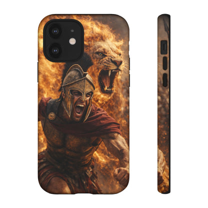 Spartan Lion Phone Case – Fierce Warrior Armor iPhone Case