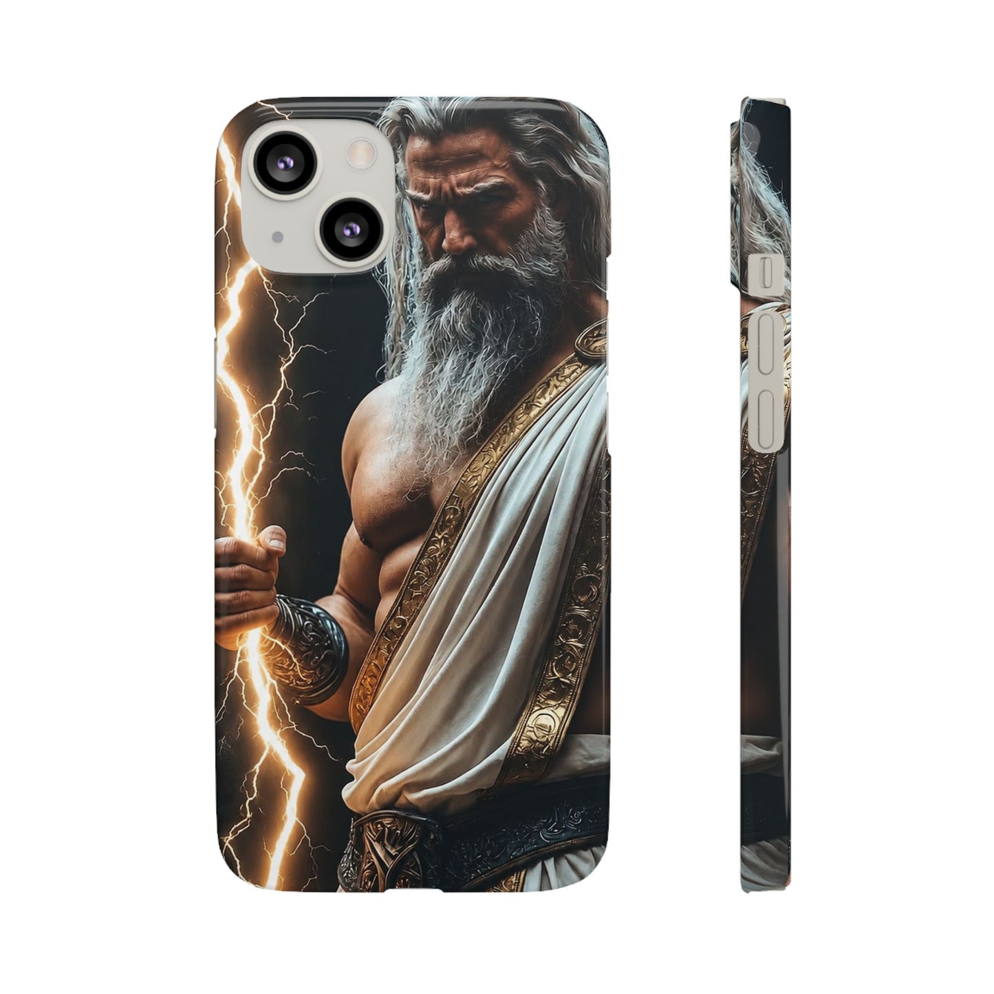 Zeus Lightning Phone Case — Mythic God Portrait Snap Case