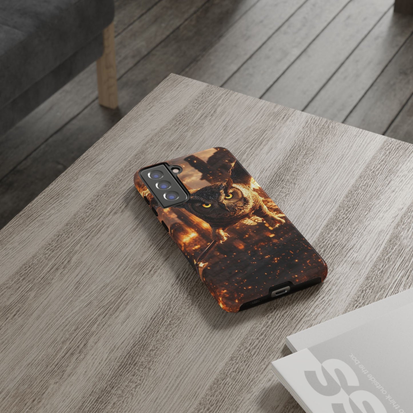Owl in Flames Phone Case
